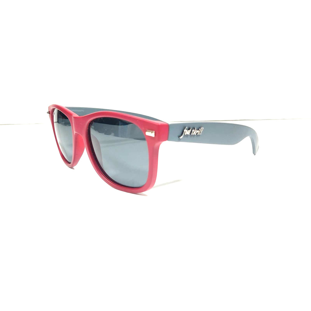 Fed Thrill Red Gray Maroons Matte Fashion Sunglasses w/ Pouch